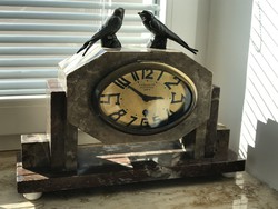 Large art deco marble clock
