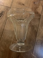 Glass cup of ice cream in ice cream loft retro antique old