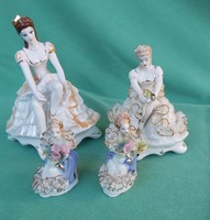 Gyönyörű csipkés  porcelán hölgy hölgyek nipp nippek   gyűjtői darab  nosztalgia darab