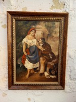 Old painting in new frame