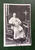 Fotótörténeti vallási témájú ritkaság régi ezüst fotó fém lemezen 1932 Vatikán XI. Pius pápa