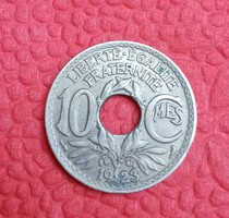 French 10 centimes 1923