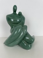1 HUF auction! Cucumber marked Gnv? Amazing flawless large art deco ceramic sculpture! Rare!