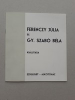 Ferenczy Julia and Gy. Béla Szabó catalog