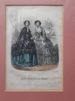 Francia divatkép 1852 keretezve