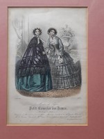 French fashion picture framed in 1852