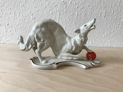 German schaubach kunst greyhound dog porcelain sculpture ornament