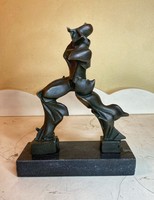 About one forint - umberto boccioni bronze statue on a marble pedestal