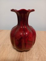 Glazed vase with ox glaze