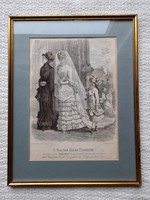 Framed fashion picture of the Hungarian bazaar