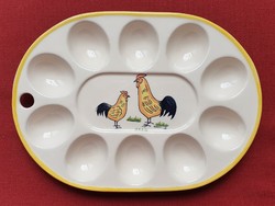 Kakas mintás tojástartó tojás tálaló tál húsvéti tányér