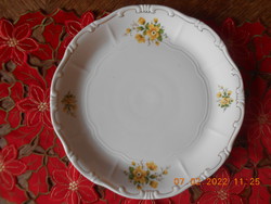Zsolnay yellow flower pattern pastry serving bowl