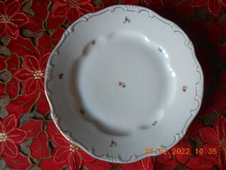 Zsolnay kis virág mintás lapos tányér