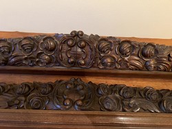 3 Neo-baroque cornice, curtain cornice, baroque forms, richly carved wood