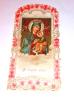Csipkés Szűz Mária szentkép, imakönyvbe 16.