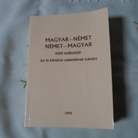 Hungarian-German, German-Hungarian dictionary - carpenter and bricklayer dictionary, 1995 (Szeged, 1995)