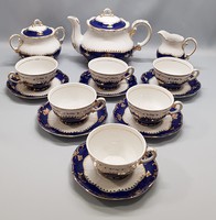 Zsolnay Pompadour I. 6 személyes, 15 részes teás készlet