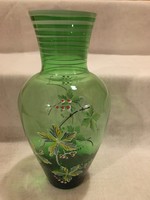 Blown, stained glass vase