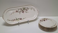 Zsolnay spring pattern sandwich set for 5 people