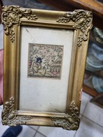 Old Japanese embroidered picture
