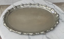 Large tray in silver nature, master bridal, Biedermeier style