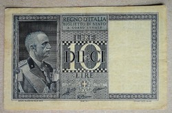 Olaszország 10 Lire 1938 F