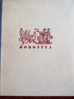 József Divéky 5 full-length and decorative woodcut, chocolate: dorottya