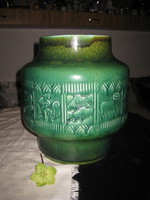 Granite horoscope vase, zahajszky l. According to its design, 30 x 35 cm, large size