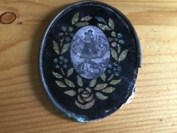 Folk relics from Transylvania (about 100 years old) - the picture of Mária in Csíksomlyó