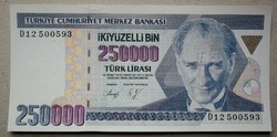 Törökország 250000 Líra 1992 Unc