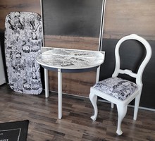 Unique black and white pop art style hand painted hall furniture, wall hanger, console table