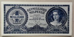 Magyarország 1 milliárd Milpengő 1946 XF