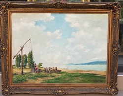 Edvi Elés on Ödön (1877-1945): detail from Lake Balaton