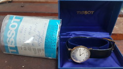 Tissot stylist watch with gold case - hand-pulled, tissue 791 mechanical mechanism