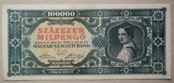 Magyarország 100000 Milpengő 1946 XF