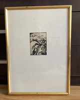 Signed woodcut 1936. Nagy …..Áron nagy lajos (?)