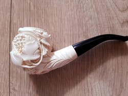 Turkish block meerschaum barrel pipe