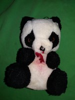 Retro mikroplüss borítású lógatható belül sípolós gumi panda maci figura 17 cm a képek szerint