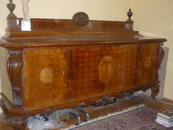 Sideboard with inlaid inserts