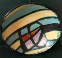 Applied art decorative bowl, glazed ceramic bowl, retro uniquely designed wall bowl decorative tableware