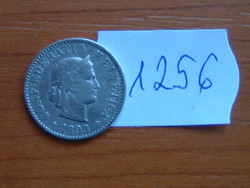 Switzerland 5 rappen 1893 / b mintmark (bern), copper-nickel # 1256