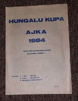 Műsorfüzet: HUNGALU KUPA AJKA 1984.