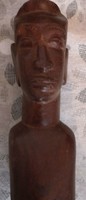 Carved african man sculpture head