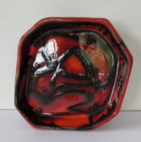 Applied art fat lava ceramic bowl, centerpiece