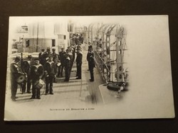 I. világháborús francia képeslap - hadihajó fedélzetén