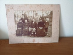 Antik családi fotó 24 x 18 cm