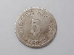 Németország 5 Reich Pfennig 1875 D érme - Német 5 reich pfennig 1875 külföldi pénzérme