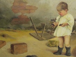 Béla Harmann - a toddler playing