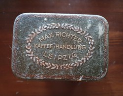 Coffee max richter leipzig coffee plate box, metal box clean interior