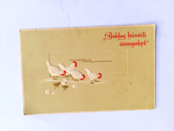 1903, Easter card with embossed hens. 114.